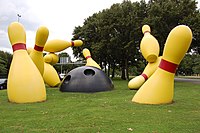 Flying Pins by Claes Oldenburg and Coosje van Bruggen, Eindhoven, Netherlands