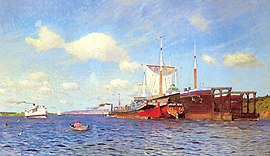 Fresh Wind. Volga by Isaac Levitan