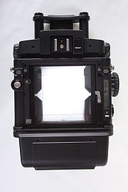 Fuji GX680III Professional viewfinder-mask in portrait-position with Focusing-Screen B