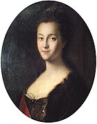 Portrait de Catherine II de Russie en 1745.