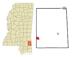 Location of McLain, Mississippi