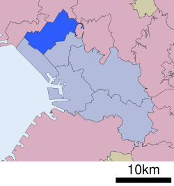 Location of Hanamigawa Ward in Chiba