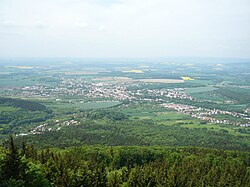 The town seen from the Hostýn hill