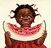 Racist illustration from a 1909 postcard