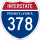 Interstate 378 marker