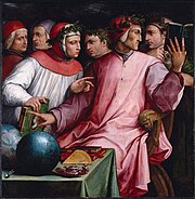 ג'ורג'ו וזארי, דנטה לצד פטרארקה בציור "דיוקן של ששה משוררים טוסקנים" (1544)