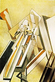 Abstract Composition is indicative of Laurence Atkinson's work at the time of the Vorticist Exhibition, 1915