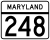 Maryland Route 248 marker