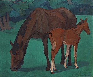 Robert Polhill Bevan. Mare and Foal, 1917