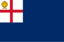 New England ensign with armillary sphere in canton