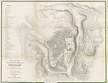 A detailed map of Jerusalem from the 19th century