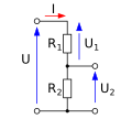 Pont diviseur de tension résistif