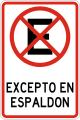 R-8-14 No stopping except on shoulder