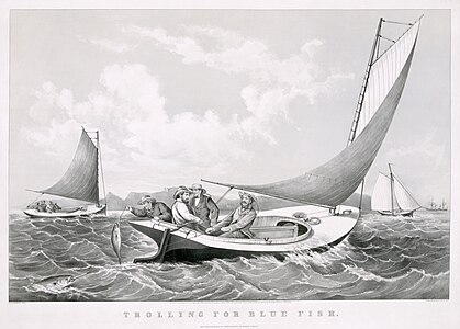 Trolling, by Frances F. Palmer and Currier & Ives (restored by Durova)