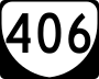 State Route 406 marker