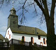 Evangelische Dorfkirche, ein barocker Saalbau von 1744