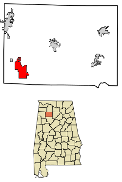 Location of Lynn in Winston County, Alabama.