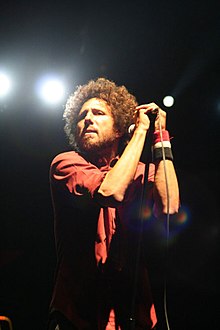 De la Rocha performing with Rage Against the Machine in April 2007