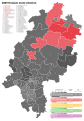 2009 Hessian state election, Red is SPD, Black is CDU,