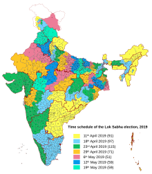 Election Dates of Indian General Election, 2019