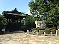 Bell Tower and sculpture of Takasugi Shinsaku's coup d'état in Kozanji Temple