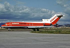 Un Boeing 727-21 d'Avianca, similaire à celui impliqué dans l'accident.