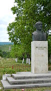 Ovid Densusianu's bust in Densuș