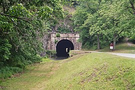 Another view of the upstream side of the tunnel