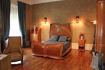 Bedroom furniture designed specifically for the Villa Majorelle.