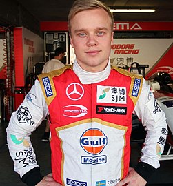 Felix Rosenqvist during the Macau Grand Prix in 2015