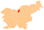 The location of the Municipality of Luče
