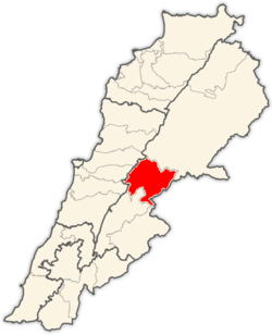 Location in Lebanon