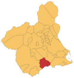 Location in Murcia