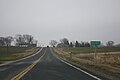 Looking east at the sign for Louis Corners