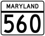 Maryland Route 560 marker