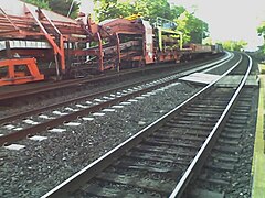 A track renewal train in Pennsylvania