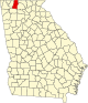 State map highlighting Murray County