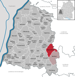 Läget för Oberwolfach i Ortenaukreis