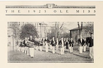 The Ole Miss band in 1925