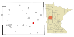 Location of Henning, Minnesota