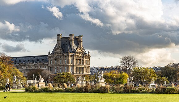 Pavillon de Flore as seen from the Tuileries Garden