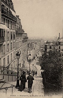 Escaliers de la rue Maurice-Utrillo au début du XXe siècle