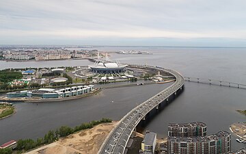 The Western High-Speed Diameter next to the Krestovsky Stadium