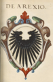 Emblem de Arexio, "V. Insignia urbium Italiae septentrionalis: Nobilium Mediolanensium", 1550–1555