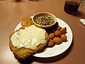 Image 34 Chicken fried steak, corn nuggets, purple hull peas (from Culture of Arkansas)