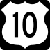 U.S. Route 10 marker