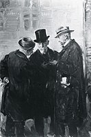 Wayman Elbridge Adams, The Conspiracy, 1919, showing Joseph Pennel, J. McClure Hamilton, and Harry Watrous.