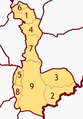 Map displaying settlements of Zaprešić and city limits of the city and surrounding municipalities