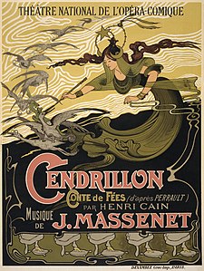 Cendrillon poster, by Émile Bertrand (restored by Adam Cuerden)