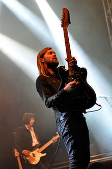 Guitarist Russell Marsden (front) and bassist Emma Richardson (back) in 2014